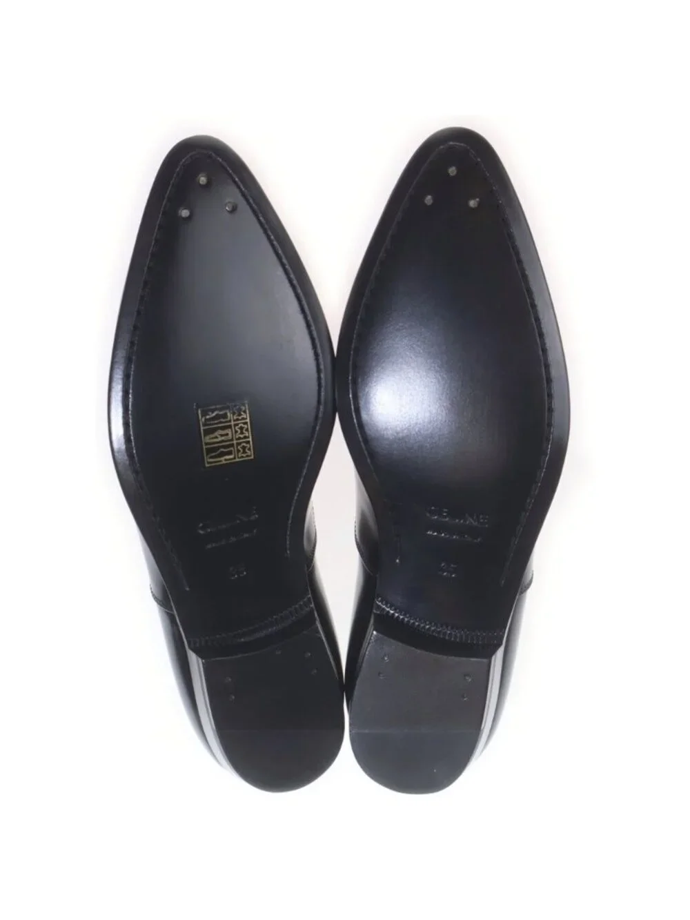 Celine Jackno Oxford Leather Shoes Black